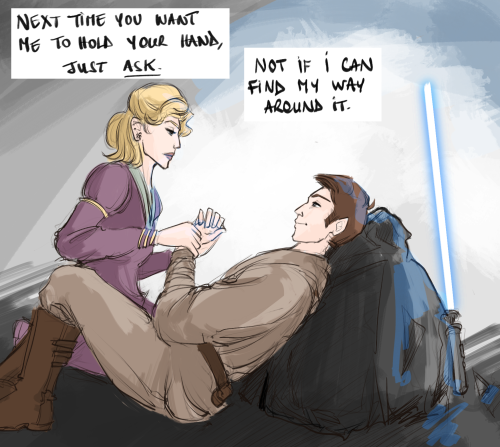 starwarsite:Fun facts about Obi Wan and Satine :They spend a lot of time hiding in caves Obi Wan doe