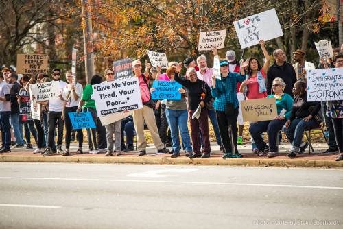 fuckyeahmarxismleninism:  Stone Mountain, Georgia: ‘Welcome to Georgia’ Rally in Solidarity with Refugees and Immigrants, December 12, 2015.Photos by Steve Eberhardt