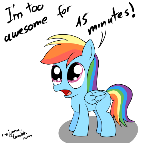 reijana:  Entry for the 15 minute challenge - Filly Rainbow DashMan 15 minutes is close .__.  D'aww~ :3