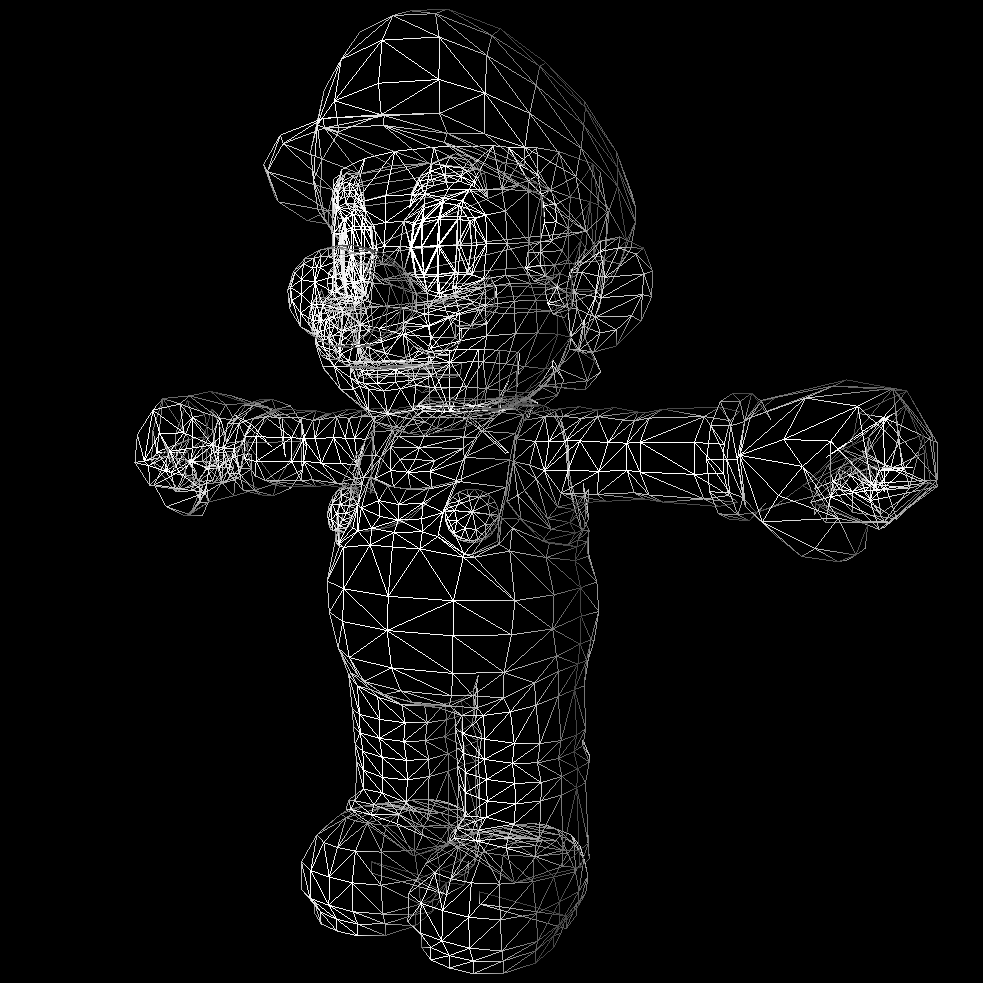 suppermariobroth:  Evolution of Mario’s model complexity. Top: Super Mario 64,