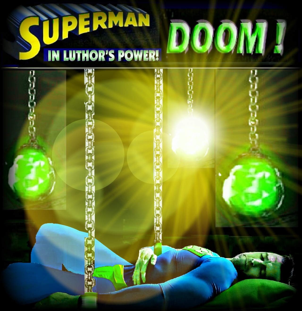 Superman in total suffering and pain by kryptonite torture !Â Wow !