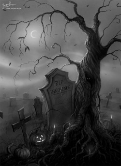 Vane-Sya:    Halloween Graveyard By Jerry8448