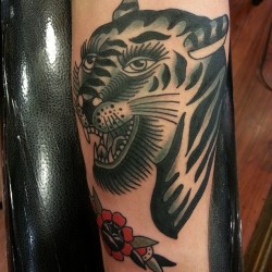 bryceoprandi:  Fun Grimm #tiger I made on my new friend, @deancoward. Thanks! (at The Martlet Tattoo Parlor) 