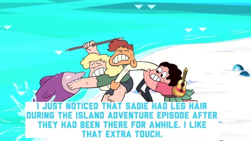 crystalgem-confessions: “I just noticed that Sadie had leg hair during the island adventure ep