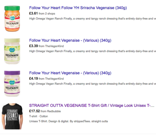 STRAIGHT OUTTA VEGENAISE by StrippedTees When algo-generated products become so ubiquitous they