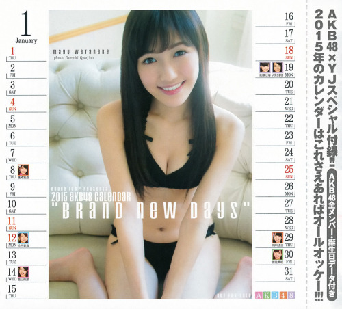 AKB48ミニカレンダー2015 (Part.1) 週刊ヤングジャンプ 2014 No.51