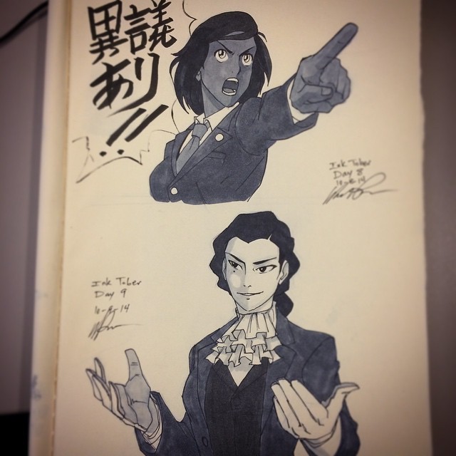 wruzicka-reblogs:  Inktober Day Eight and Nine. I did Korra yesterday, but didn’t