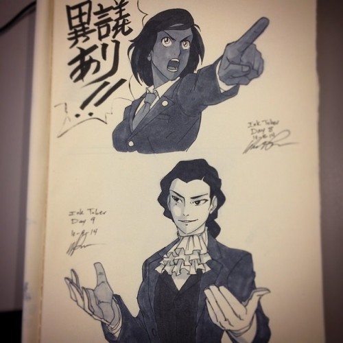 wrrprimaryblog:Inktober Day Eight and Nine. I did Korra yesterday, but didn’t finish Kuvira until to