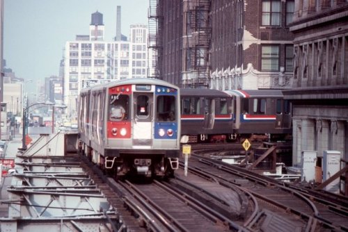 marmarinou:  CTA trains at the LaSalle/Van Buren station on the Chicago LoopJuly 11, 1979Photos by Harv Kahn