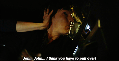 221bcumberbatched: livingthegifs: “Pull over!”   [Requested by heiiamstarkasticmavi