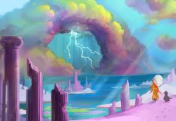 sonotcanon-draws:  Requested photoset of all the lands art together! happy 413 : ) 