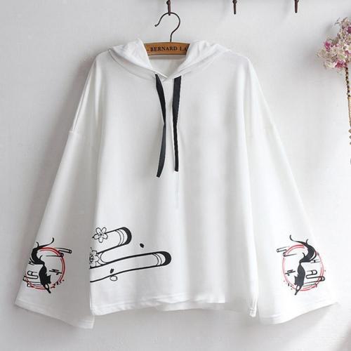 Fox Print Loose Sleeve Hoodie starts at $28.90 ✨✨ Lovely, isn&rsquo;t it? ❤️