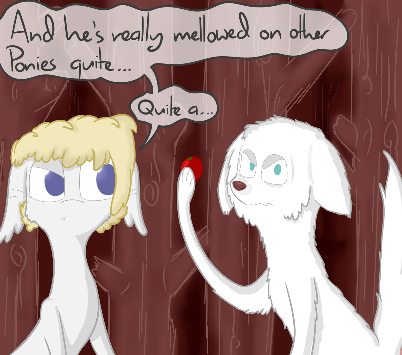 ask-a-colt-and-his-fox: @ask-the-french-olive Don’t take Whitemeat’s pathological