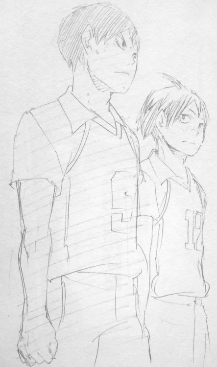 karasuto:   some Haikyuu!! sketches by Furudate Haruichi  yea but look at tobio