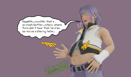 Got A 3-panel Reward Sequence Of Riku And His Glorious Belly Shirt After Getting Stuffed To The Brim