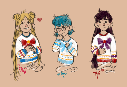sirazaroff: Happy Holidays everyone~ (someone here made custom sweaters for everyone)