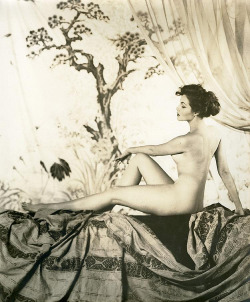 vensuberg:  retrogasm:  Marie McDonald  This is Julie Newmar. Her mother had been photographed by ACJ in the 1930s and she went up to his farm in the 1960s and had him photograph her. For comparison, Here is Marie McDonald photographed by ACJ.