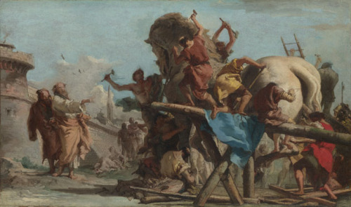 The Building of the Trojan Horse by Giovanni Domenico Tiepolo