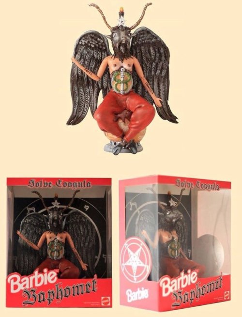 womansart:“Baphomet Barbie” by Argentinian artists Marianela Perelli and Pool Paolini