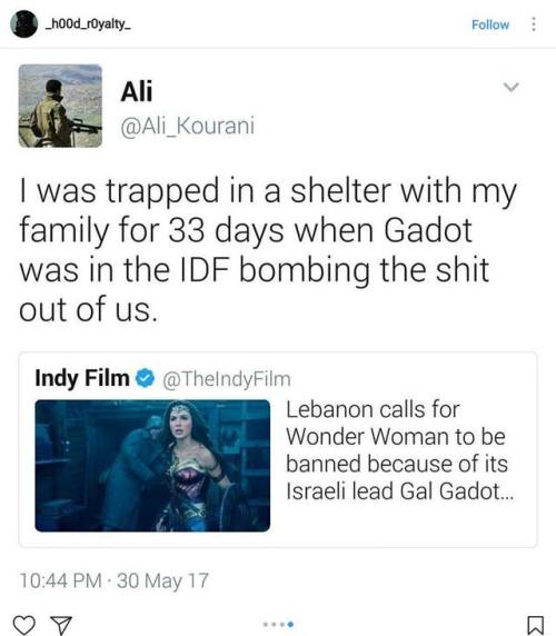 ifuckgod:  wolveria: Also, refusing to serve in the IDF is a thing.  why dont u guys reblog this i seen some of y’all reblog her support your fave 