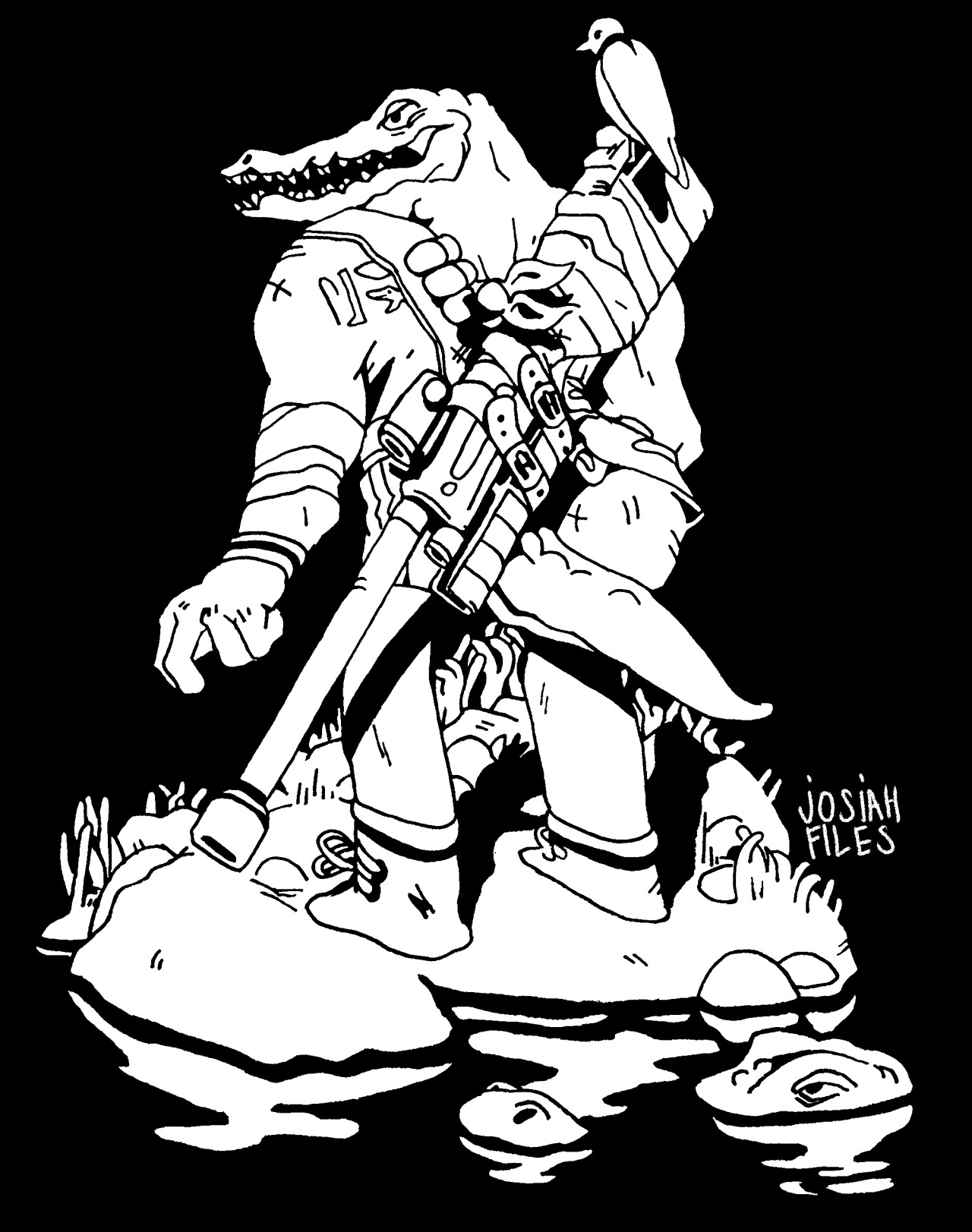 josiahfiles:  2014, the year i started inking everything with intense black backgrounds