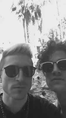 darrencriss-gif:  source of the video  Video of Darren and Nick Petricca from Walk The Moon at Coachella via Walk The Moon’s Snapchat   