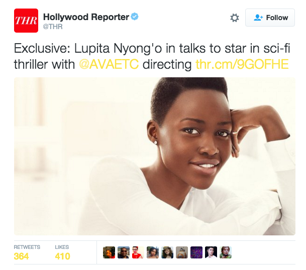 sourcedumal:  cynfinitebeyond:  Lupita Nyong’o in Talks to Star in Sci-Fi Thriller,