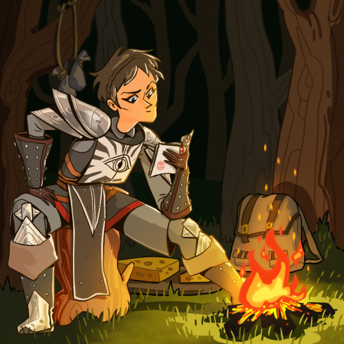 hoyjboe: Cassandra from Dragon Age Inquisition reading Varric’s book..