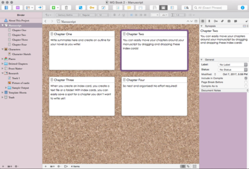 letswritesomenovels:Scrivener is a writer’s best friend. It’s a word processing software created wit