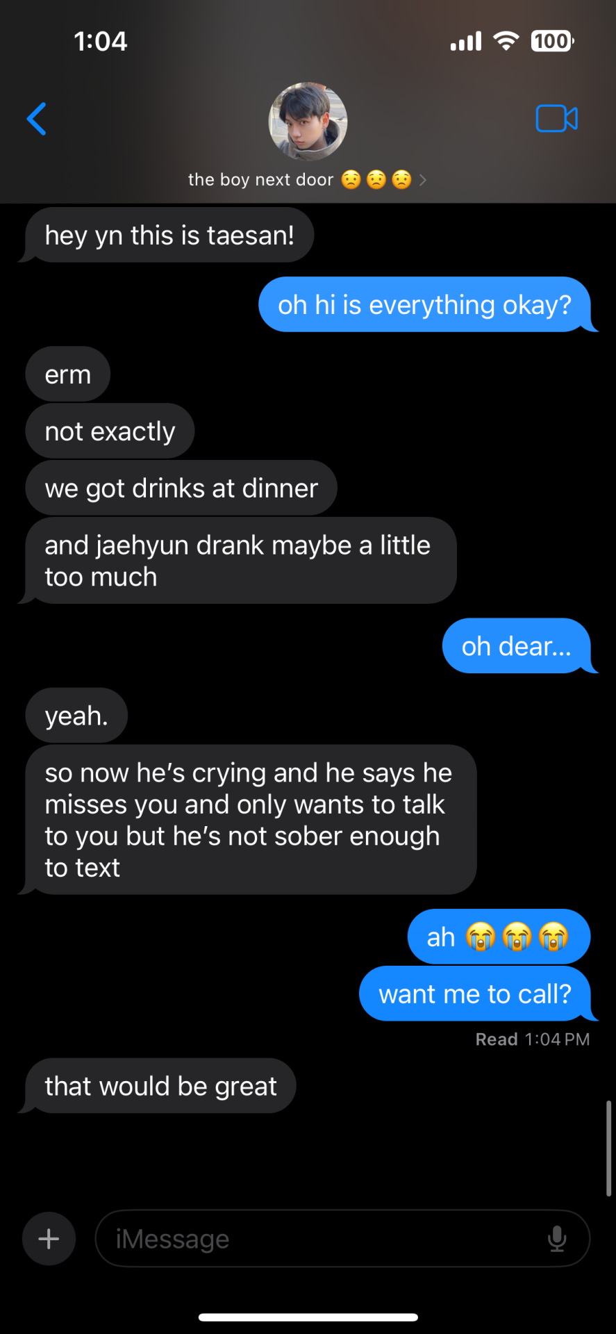TEXTS WITH BOYFRIEND JAEHYUN