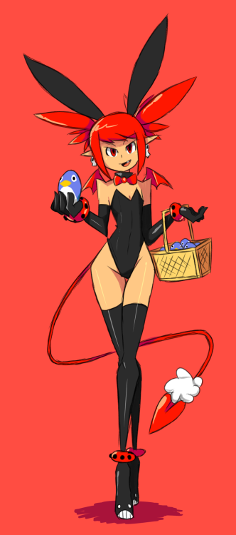 bigdead93:Happy Easter, everyone!!!  I’m just gonna be predictable and draw Etna in a bunny outfit. 