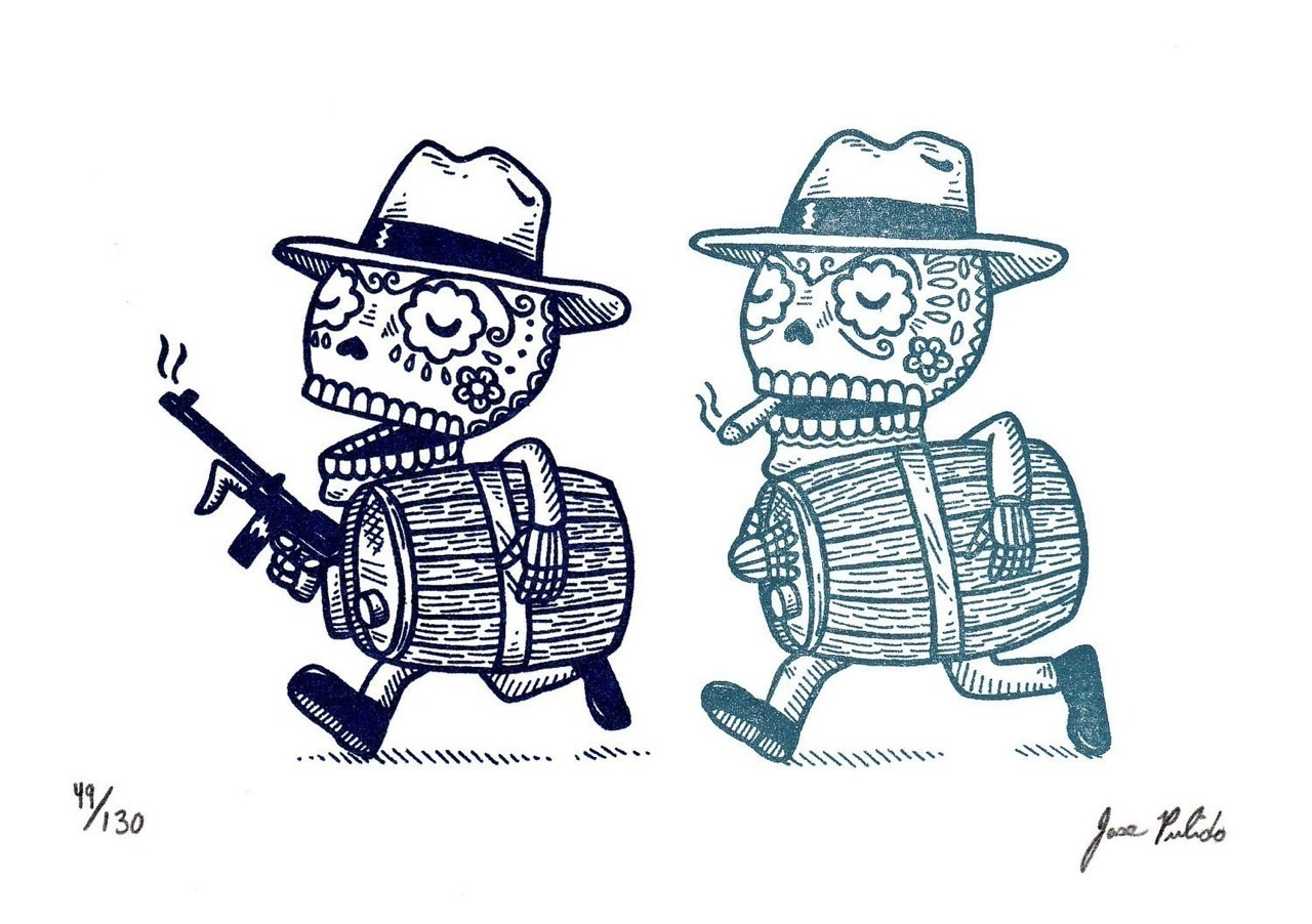 outgoingzaam-sworld:  Típicas calaveras mexicanas con un toque de modernidad, creación