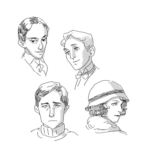 buttsketch: Brideshead Revisited it’s the hour where all i can draw is floating heads