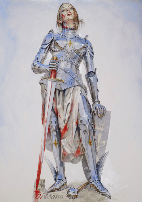 thefugitivesaint:Hajime Sorayama, ‘Jeanne d'Arc’, 2019SourceFeatured in the exhibit ‘Paintings of Cr