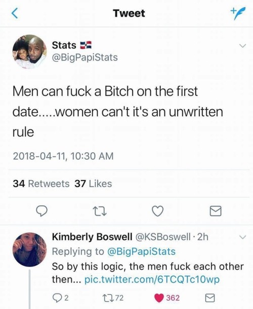 trappedsou11:  hennypendergrass:  dangerouslykea:  blackgirlsreverything:  😂😂😂  Lmfao!!!!   Lmao 😂   Dawg 😭😭😭  Perhaps he meant that men don’t catch hell for fucking on the first date like women do, but based on his reaction