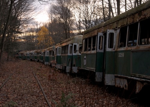 Abandoned trolley graveyard Fall &lsquo;14