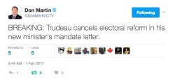 Savanna:  Quasi-Normalcy:  Allthecanadianpolitics: Justin Trudeau Has Just Cancelled