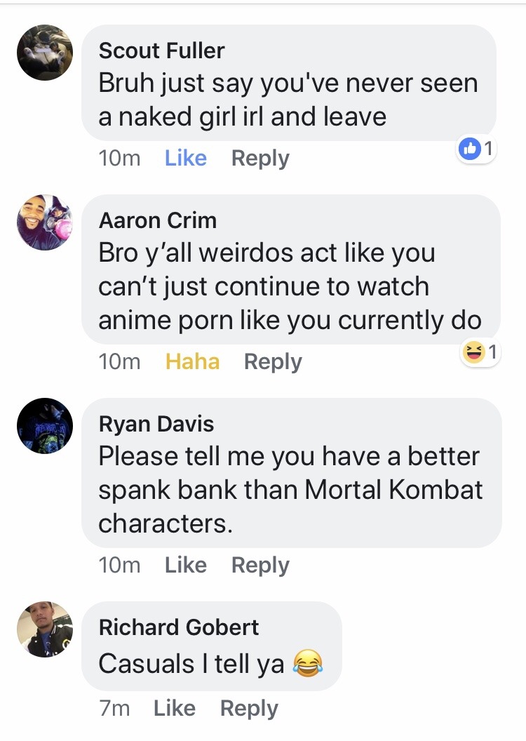 gaymer-phallus: I’m part of a MK group on Facebook and it’s surprising (in a