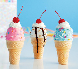 kawaii-kojo:  Ice cream cone cupcakes  i&rsquo;m dying