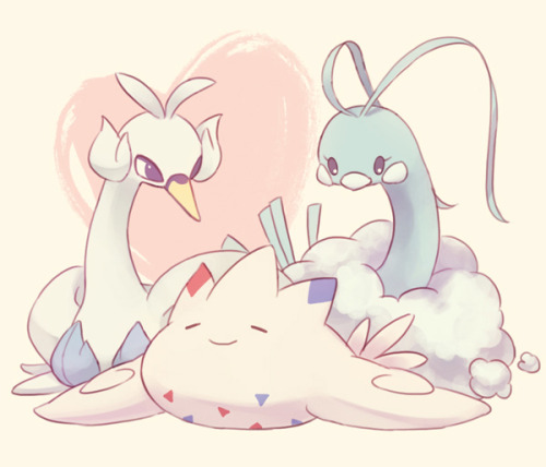 pokemonpalooza:  Artist: （憩） Altaria is the next Dragon I shall do! 