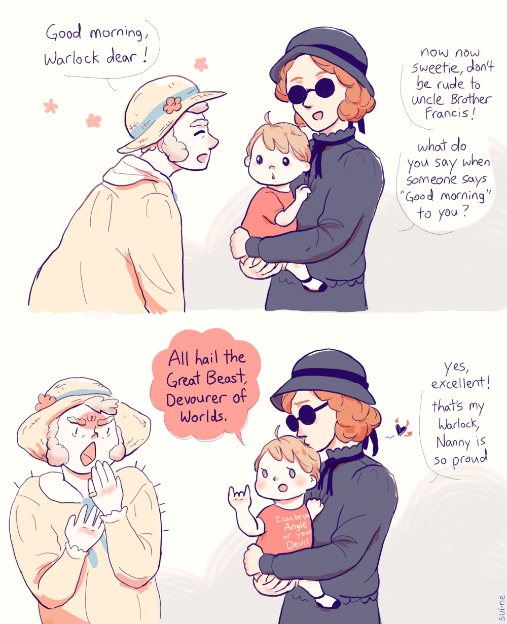 suii-ne: 🤘 when your nanny/godfather is a satanic agent 