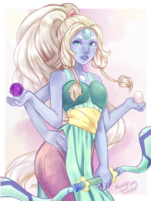 nuryfury:  Finally finished this! Opal ♥Edit: Added a detail shot~