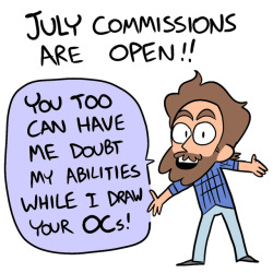 yourdndstories:    It’s that time of month again where I apologize for advertising on your dashboard but continue to do it anyway. I’m opening up 50 character commission slots for July! They’re ษ/character, first paid first reserved. Any kind