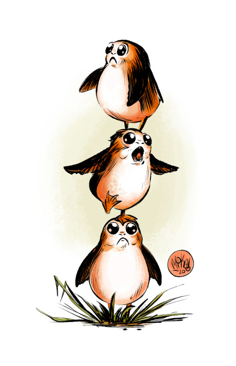 mikemaihack: Drew y'all some porgs.