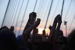 veg-feminist:  actionables:  Because news cameras are apparently only there if looting and protests are mentioned, here are some shots from the march for peace in Charleston yesterday. In case you missed it, thousands marched to Ravenel Bridge, holding