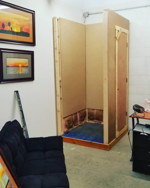 Almost finished with my sound booth and back to audio production (at Jersey City, New Jersey) https://www.instagram.com/p/BzQr9K6gFKU/?igshid=13y7d5pbc2bz3