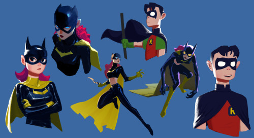 samuelyounart: Batgirl, robin, and catwoman sketches