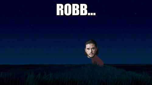 theblackwolfking - Robb looking down at Jon This is how the beginning of season 8 will start