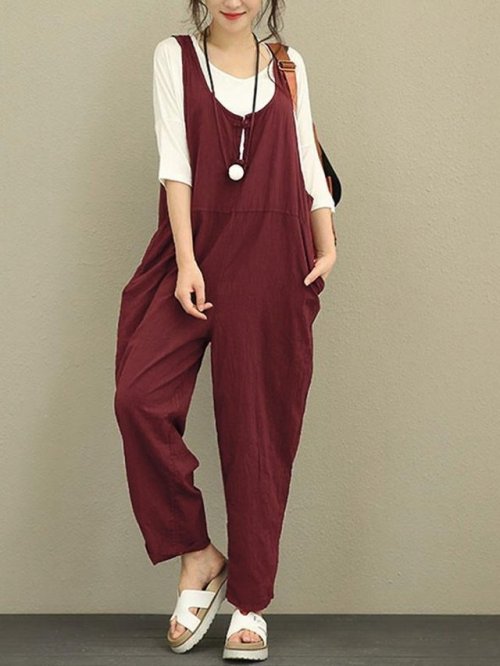 lvgd002:Casual Black Sleeveless Jumpsuit for Women Left  1    ☆★    Right 2 Left 3    ☆★    Right 4 