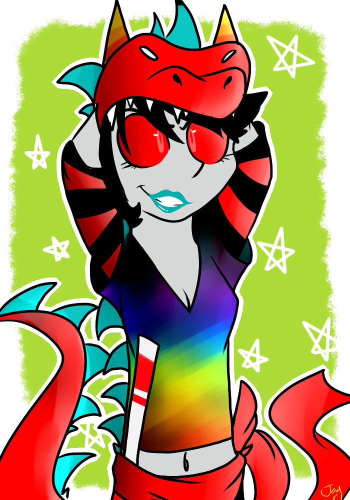 nepooters:  i asked ikimaru if i could maybe mess around with a terezi design of